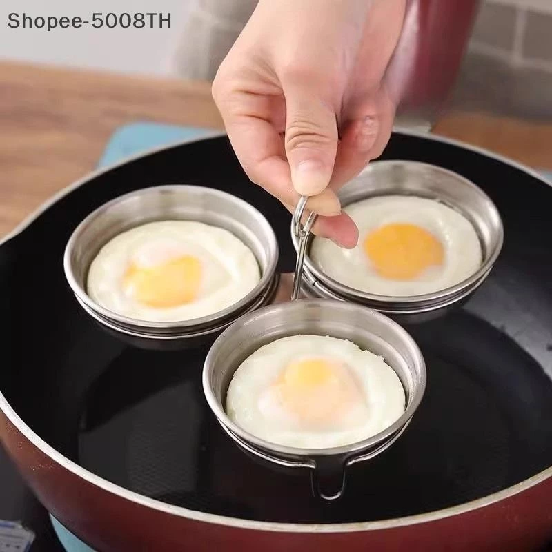 JIA สแตนเลสสตีลไข่ Poacher Poaching Pan Mould ไข่ Steamer นึ่งไข่แม่พิมพ์ Household ครัวเครื่องมือทําอาหาร Gadget {th}