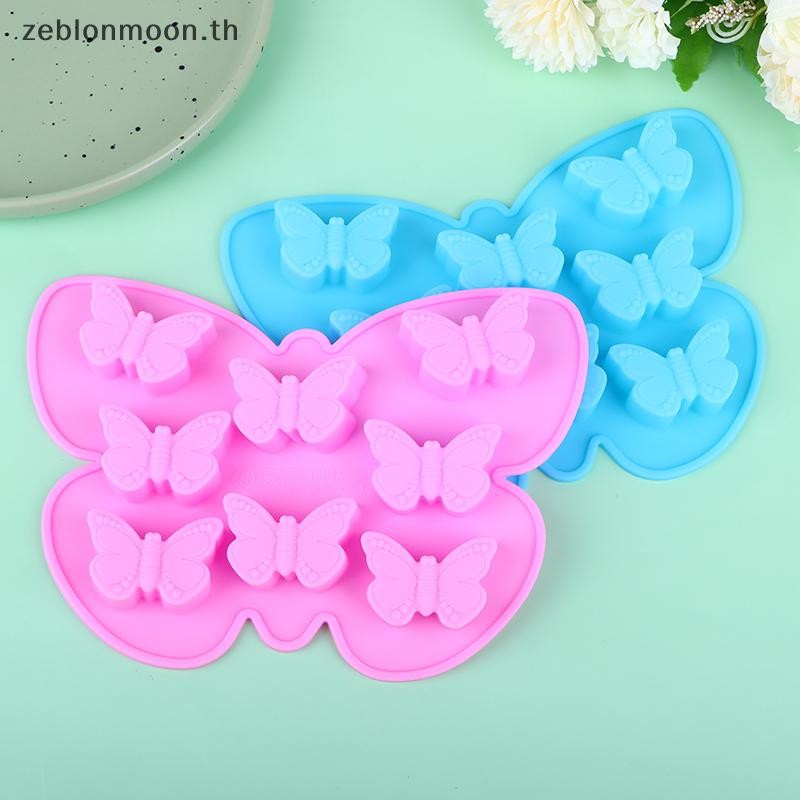 [HM] 1 PC ถาดก้อนน้ําแข็งผีเสื้อ Jello แม่พิมพ์ซิลิโคน DIY สบู่ทําขี้ผึ้งอาบน้ํา Melts Maker อุปกรณ์ตกแต่งเค้กในครัว {th}