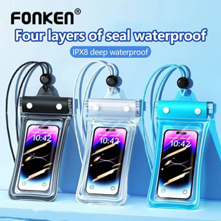 Fonken 4 ชั้นปิดผนึกกันน้ํากระเป๋าโทรศัพท์ถุงลมนิรภัยลอยว่าย…