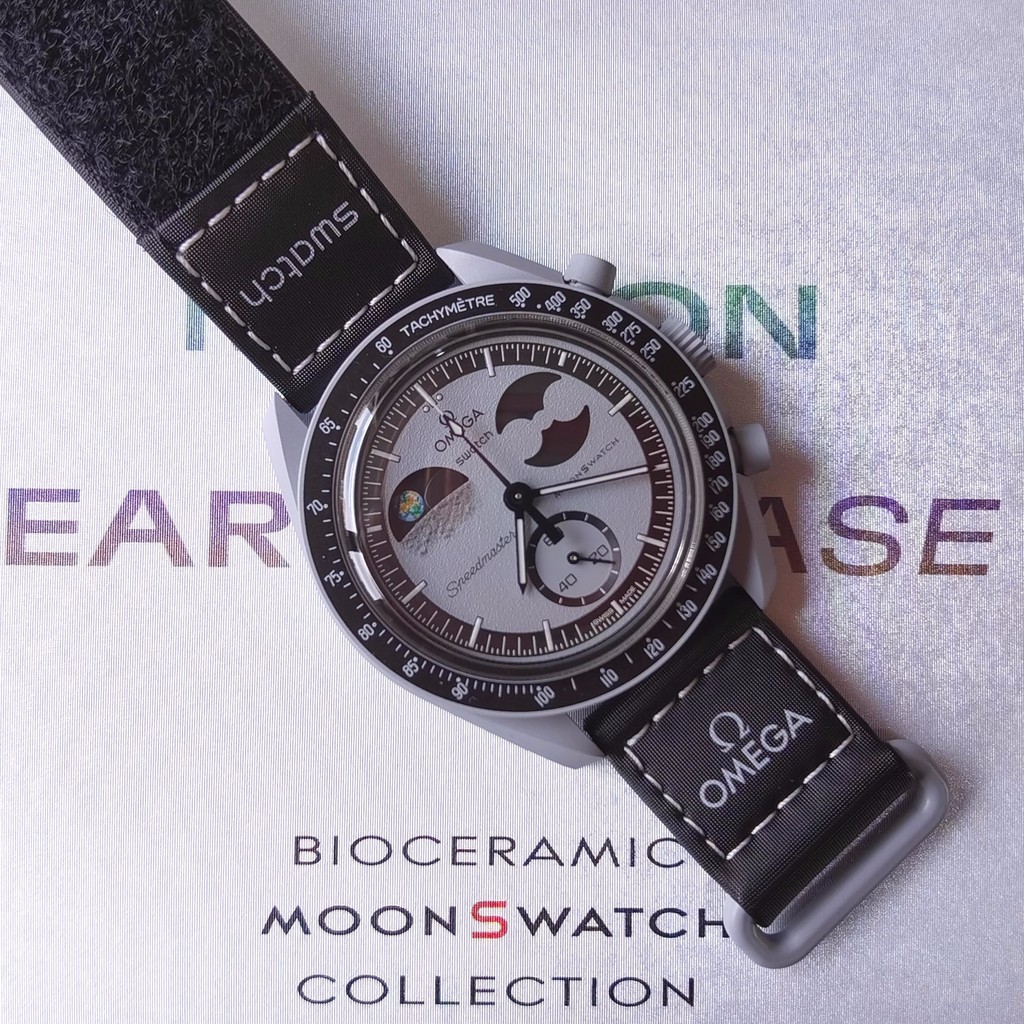 Mission TO EARTHPHASE Mens Watches Movement Plant Full Function Chronograph Luminous นาฬิกาข้อมือ