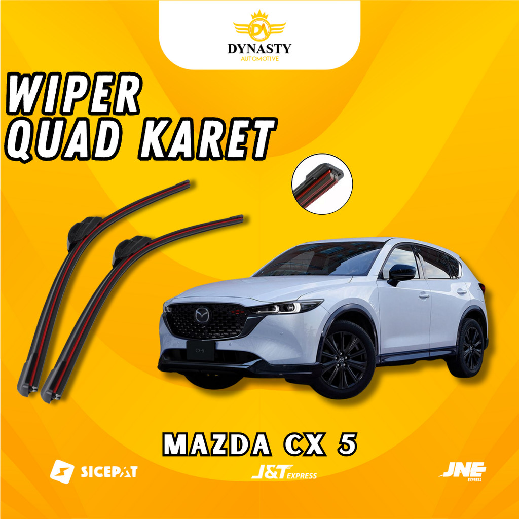 1 ชุด (2 ชิ้น) Quad Wiper - Mazda CX-5 - รุ่น Quad คู่ซ้ายและขวาไม่มีกรอบเหล็ก W601
