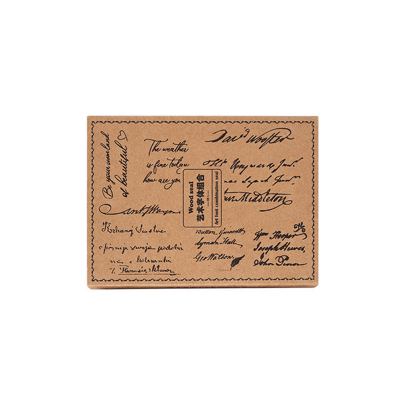 Journamm 8 ชิ้น Vintage แสตมป์ยางไม้ภาษาอังกฤษตกแต่งแสตมป์ยางชุดสําหรับ DIY Craft ไดอารี่และหัตถกรรม Scrapbooking - รูปที่ 3