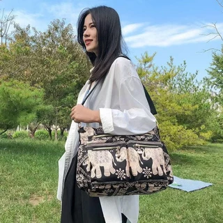 miss bag fshion1 กระเป๋าสะพายไหล่ความจุขนาดใหญ่ กระเป๋าเดินทางคอมพิวเตอร์