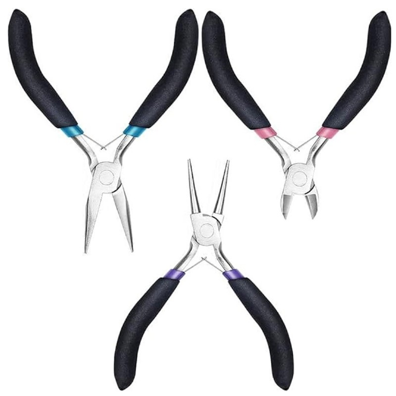 Cc 3 ชิ้น Jewellery คีมสําหรับ Jewellery ทําคีมเครื่องมือคีมจมูกยาว