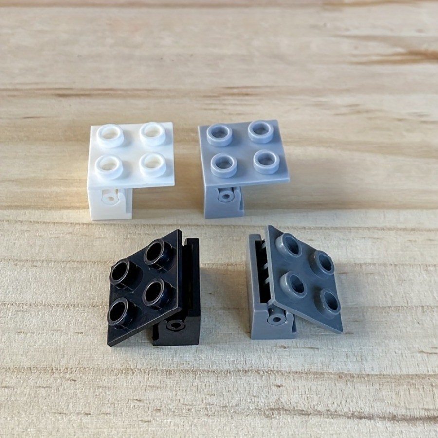 20 ชิ้น MOC อิฐชิ้นส่วนบานพับอิฐ 2x2 แผ่นด้านบนบางบานพับอิฐ 1x2 ฐานเข้ากันได้กับ 3937 6134 เด็ก DIY ของเล่นของขวัญ