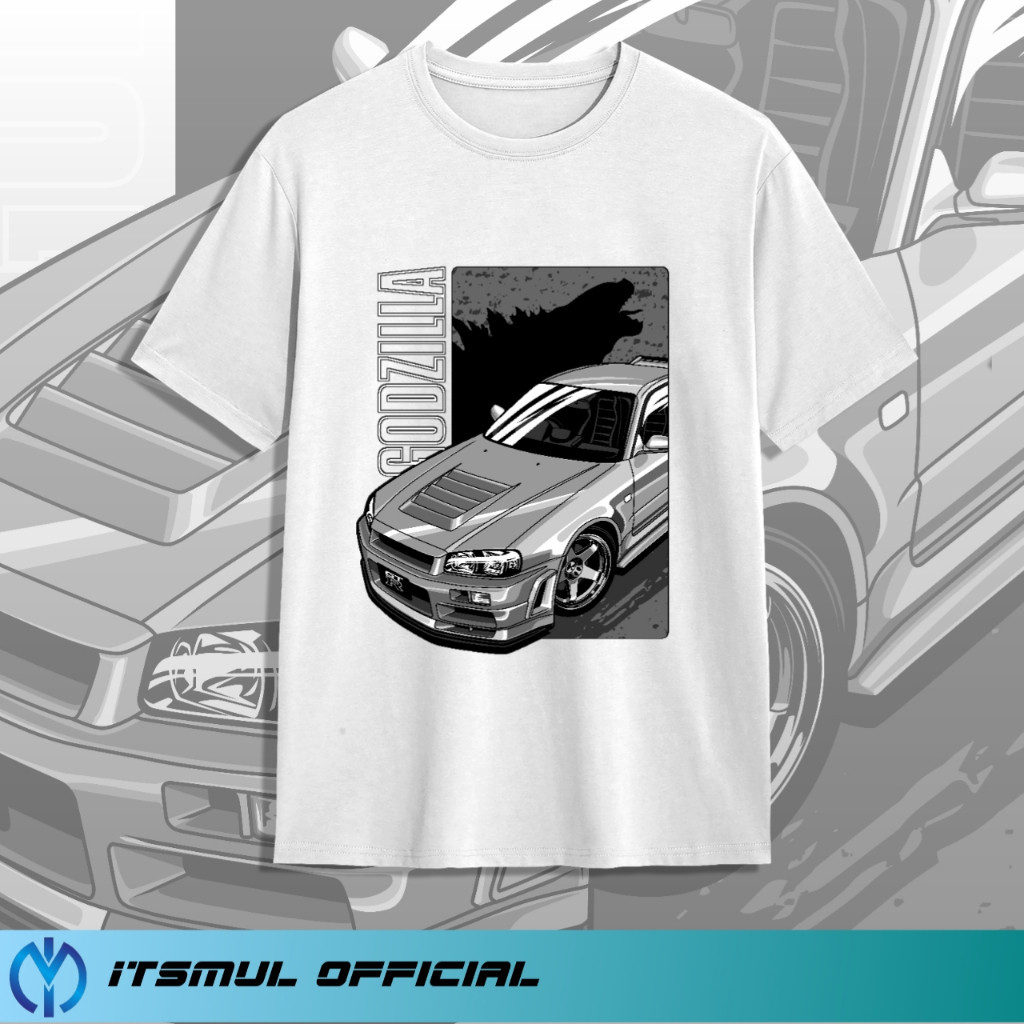 KATUN Godzilla Racing Automotive Car T-Shirt IM03(27) ผ้าฝ้ายหวี