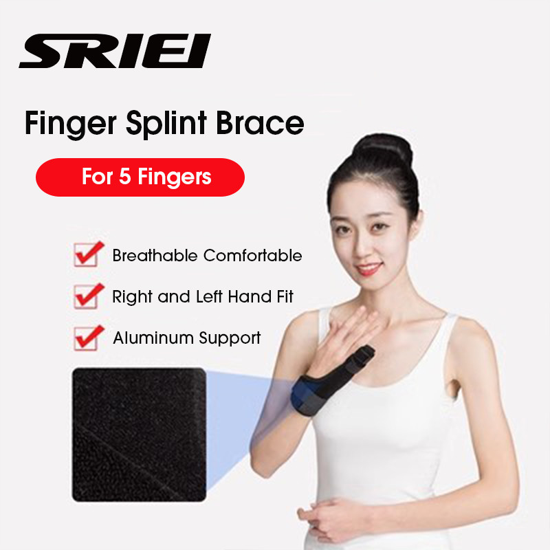 Sriei 1 PCS Trigger Finger Splint ปรับอลูมิเนียมสนับสนุนรั้ง Extension โรคข้ออักเสบ Mallet สําหรับผู้ชายผู้หญิง Finger Pain Relief