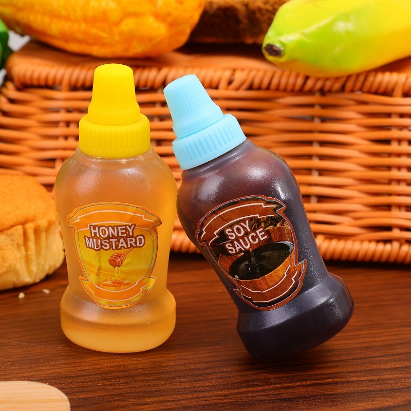 4ชิ้นแยมบีบขวด-สําหรับสลัดแต่งตัว,ซอสมะเขือเทศ,น้ําผึ้ง-40มล มินิซอสแยกขวด-ป้องกันการรั่ว,แบบพกพา,มินิ-ภาชนะเก็บเครื่องปรุง
