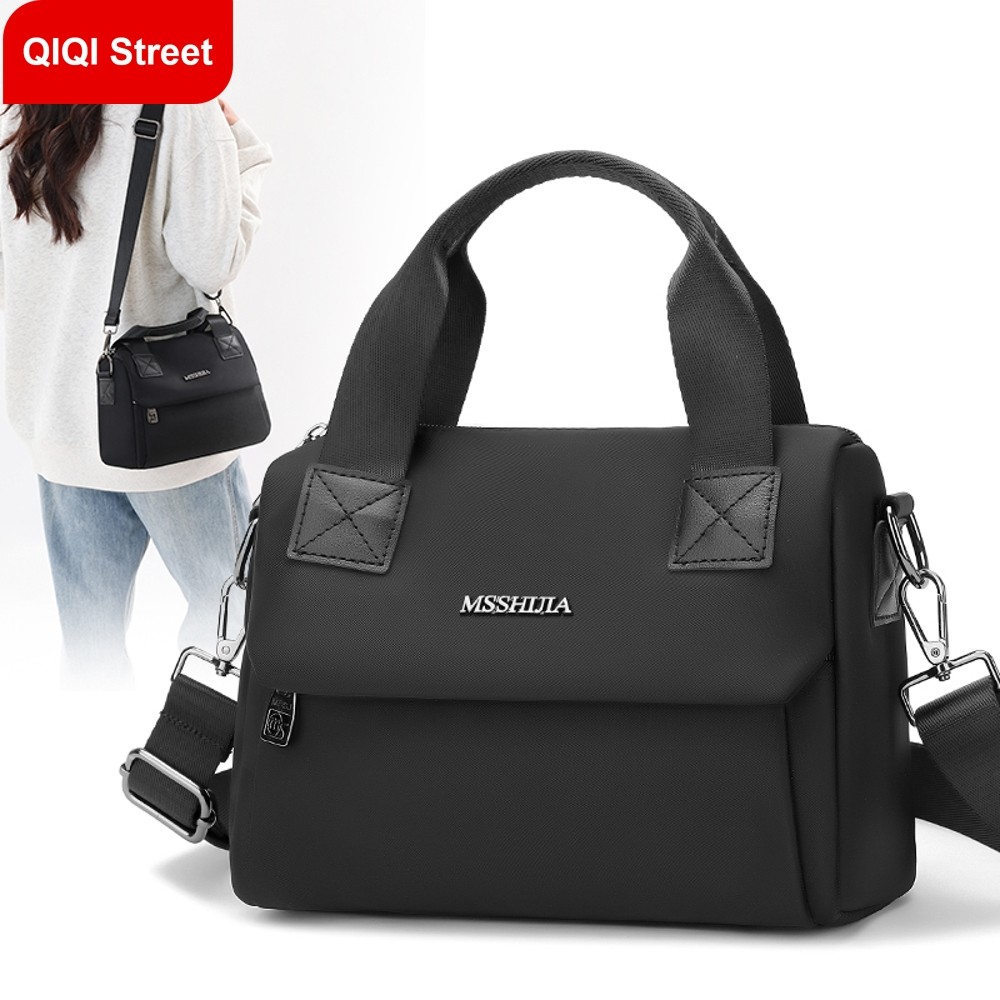 กระเป๋า ผู้สื่อสาร แฟชั่นหลายโอกาสกระเป๋าสตรีผ้าไนลอนกันน้ําคลาสสิกกระเป๋าถือแบบพกพา