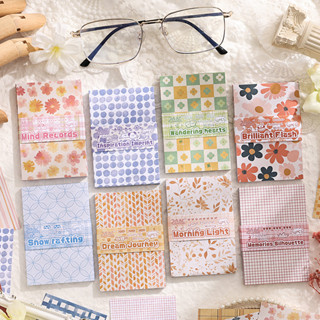 (200ชิ้น/เซ็ต) แผ่นจดบันทึกตกแต่งย้อนยุคตารางบันทึกกระดาษโน้…