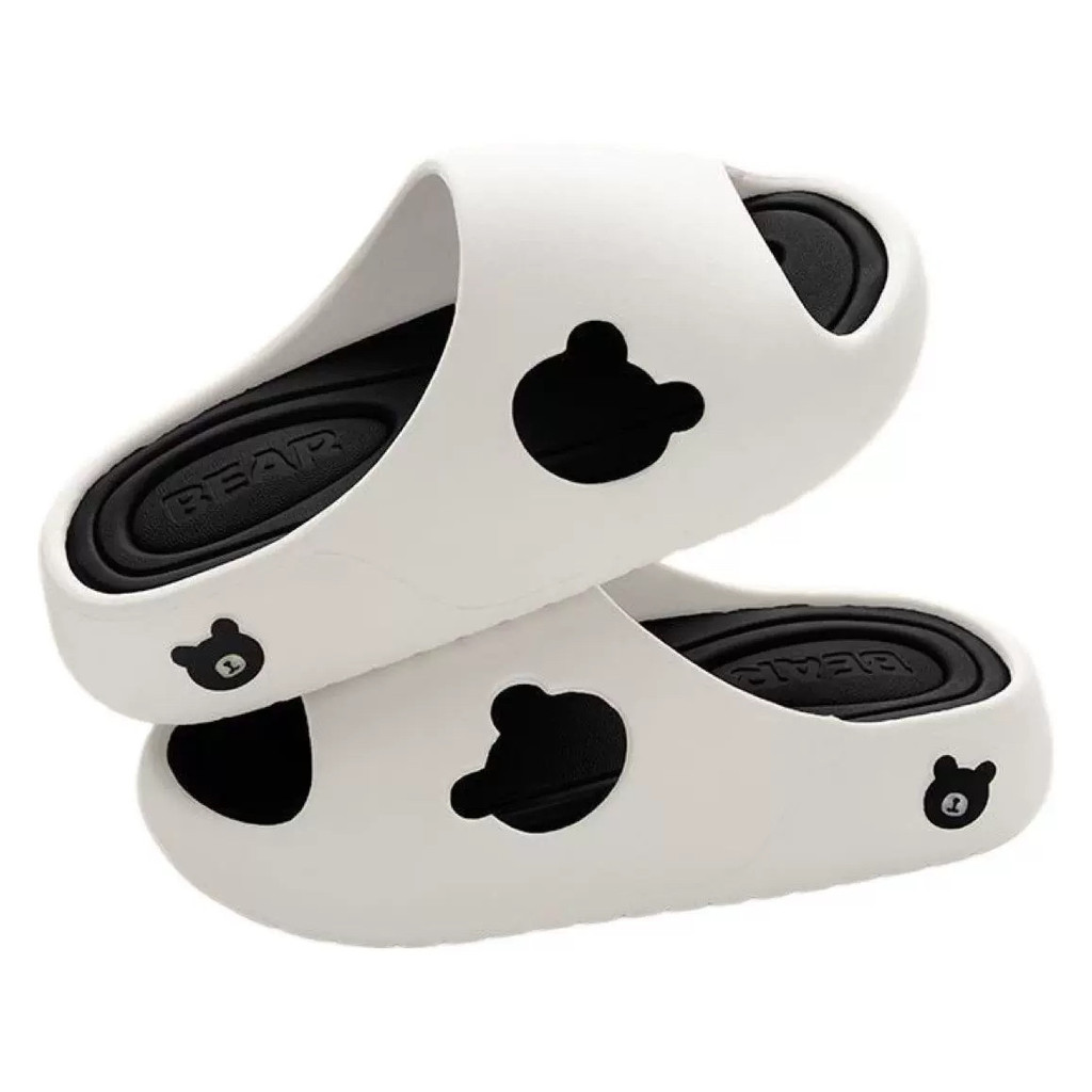 FULFILL รองเท้าผู้หญิงแฟชั่น พื้นนุ่มใส่สบาย มีทั้งหมด 4 สี แต่งน้องหมี ด้านข้าง So cute