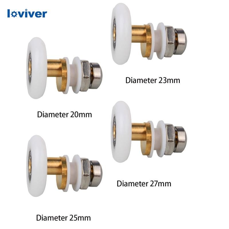 [Loviver] ลูกรอกประตูบานเลื่อนกระจกล้อประตูบานเลื่อนหล่อเปลี่ยนส่วน 1x ลูกกลิ้งประตูบานเลื่อนแบบปิดเสียงเรียบสําหรับตู้