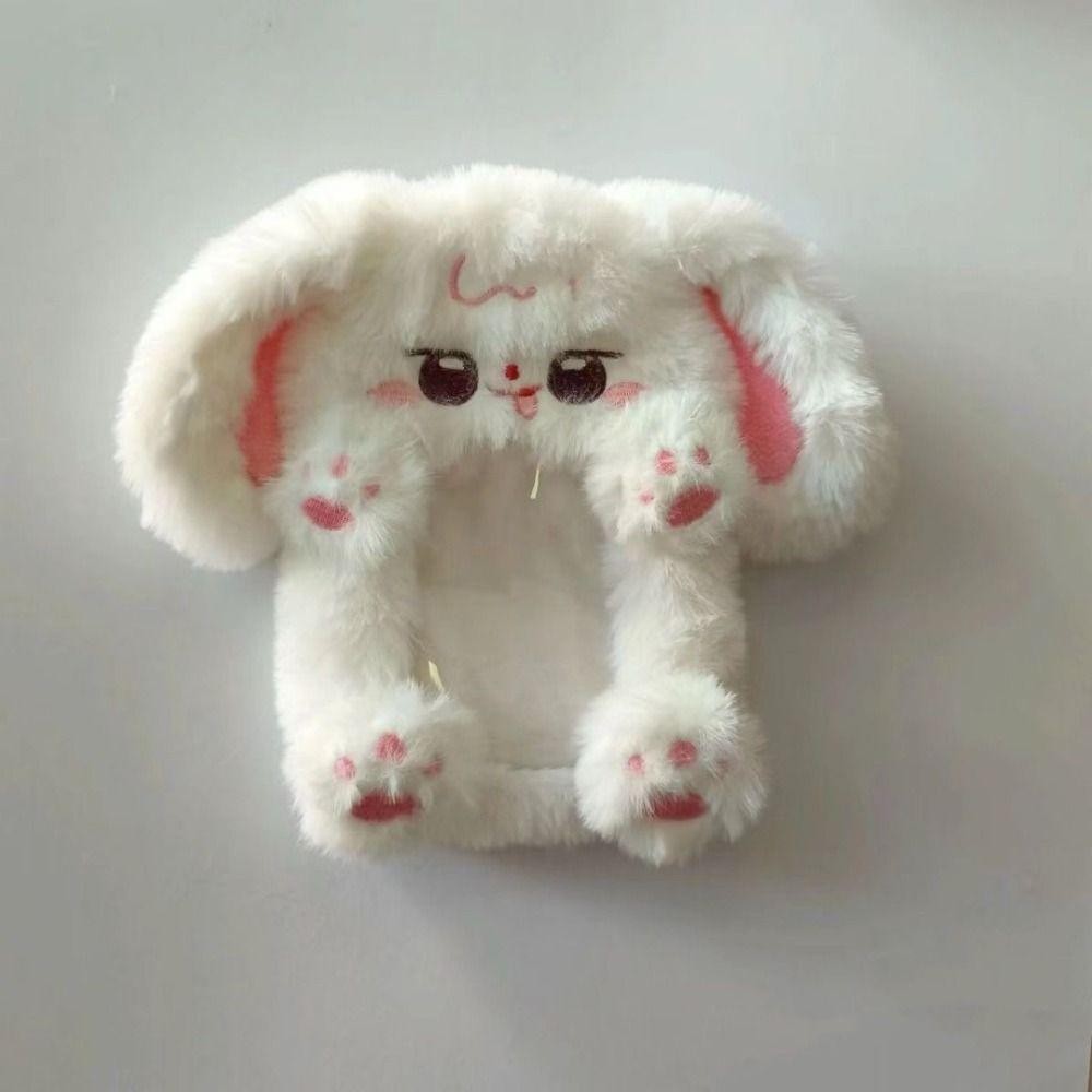 Janelaxe932 Photocard , กระต่าย/สุนัข/แมวกระต่ายหูใหญ่/Border Collie Photo Card Holder, Cute Plush Multifunctional Card Student