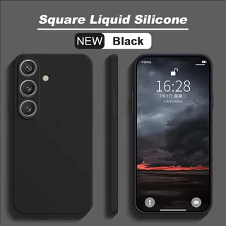 สําหรับ Samsung Galaxy A17 A07 A06 A16 A26 A36 A55 A56 Square ซิลิโคนเหลวเคสโทรศัพท์สีทึบกันกระแทกกันชนนุ่มฝาครอบ
