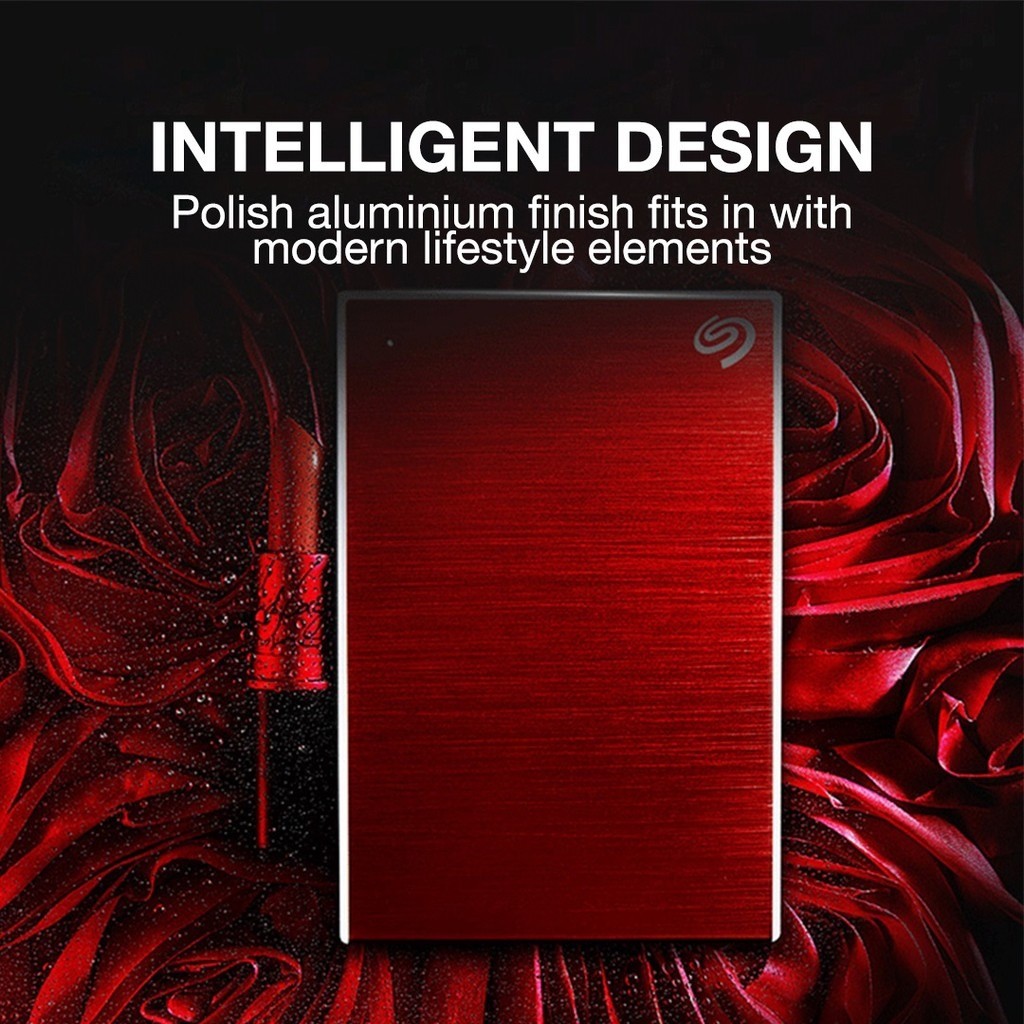 Seagate แท้ 1TB 2TB ฮาร์ดไดรฟ์ภายนอกแบบพกพา ฮาร์ดไดรฟ์ภายนอกแบบสัมผัสเดียวพร้อมรหัสผ่าน USB3.0; การฟื้นตัวข้อมูลกู้ภัยฟรีและถุงนุ่ม Seagate ฟรี