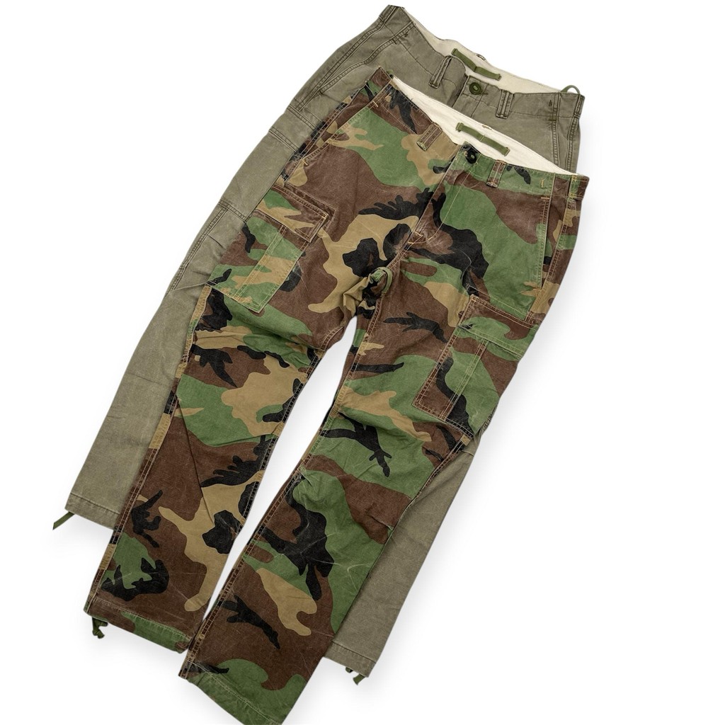 P*LO RALPH LAUREN CARGO PANTS | กางเกง CARGO (BIG BUTTON) | 2 CAMO & OLIVE VARIANTS