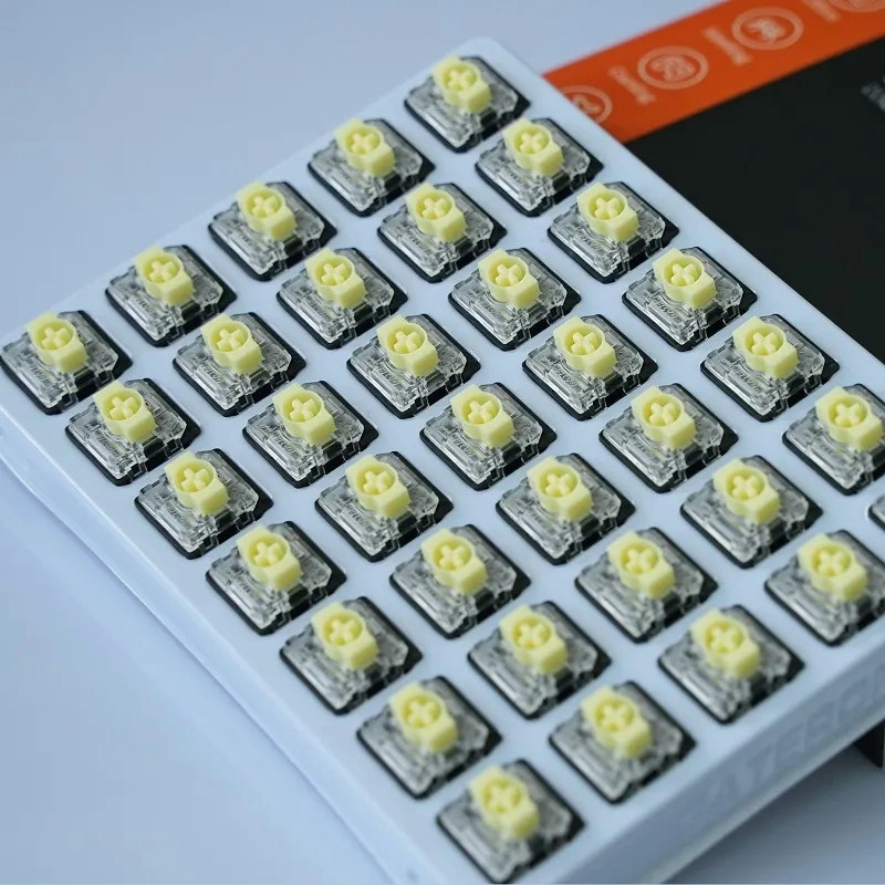35 ชิ้น Gateron KS-33 Low Profile 2.0 Banana Switch Light 3 Pin สีเขียว RGB DIY Hot Swap Gaming Low 