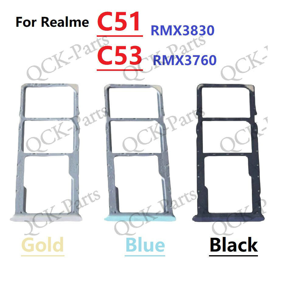 สําหรับrealme C51 C53 RMX3830 RMX3760 ซิมการ์ดถาดสล็อตผู้ถืออะไหล่