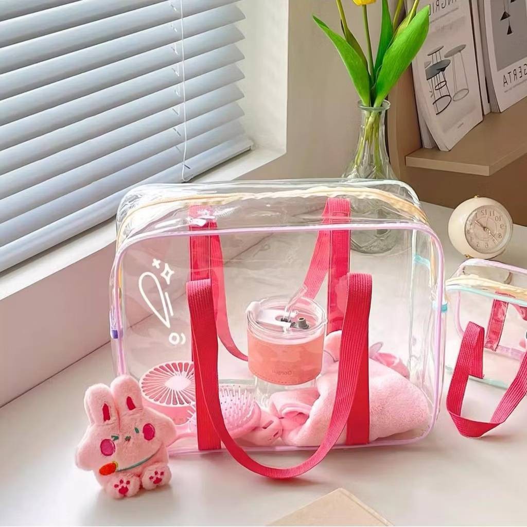 bag_1(ฺBAG2352) กระเป๋าจัดระเบียบPVC มี2ไซต์ M,L กระเป๋าใส่เครื่องสำอาง