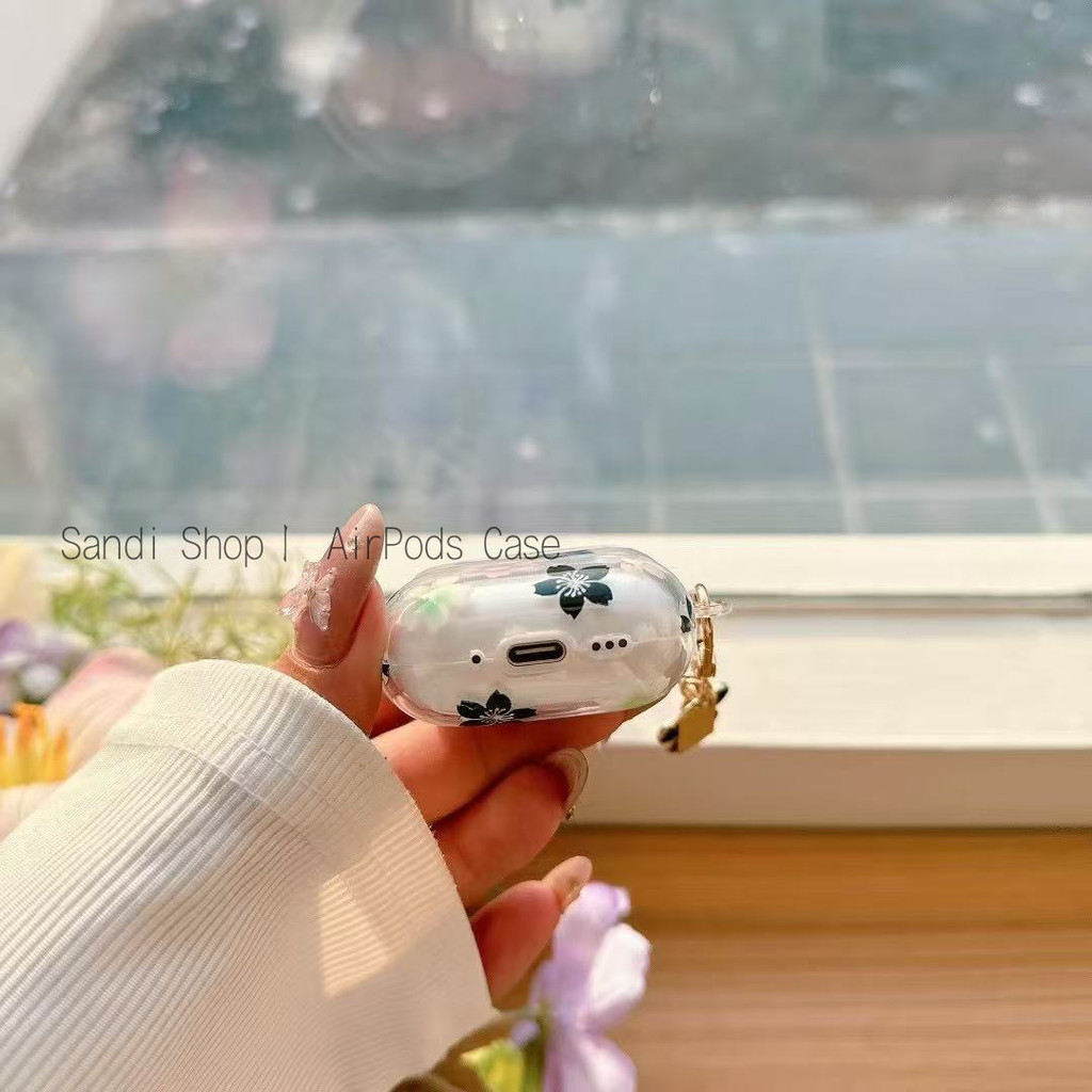 โปร่งใสglitterดอกไม้airpods 4 สําหรับAirPods 1/2/3/Pro/Pro2 กรณีTPU Soft Appleชุดหูฟังบลูทูธไร้สายAnti drop AirPods 3GenกรณีAirPods Pro2 กรณี ราคา ถูกที่สุด ดีลบีเคเค แกลเลอรีภาพที่ 9