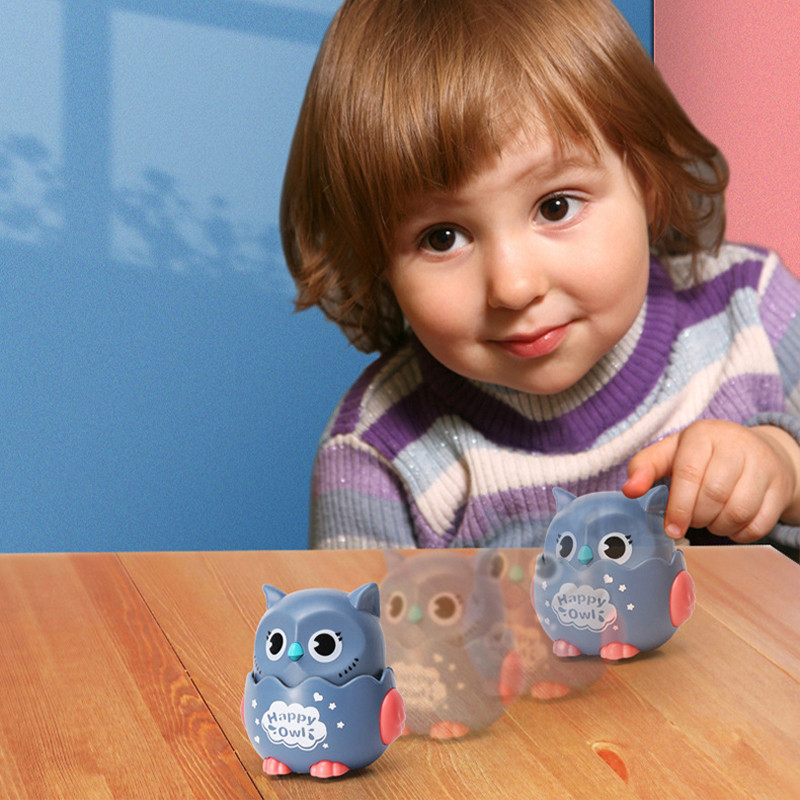 น่ารักนกฮูกเฉื่อยของเล่นรถกดไปข้างหน้าเด็กของขวัญ อิล345