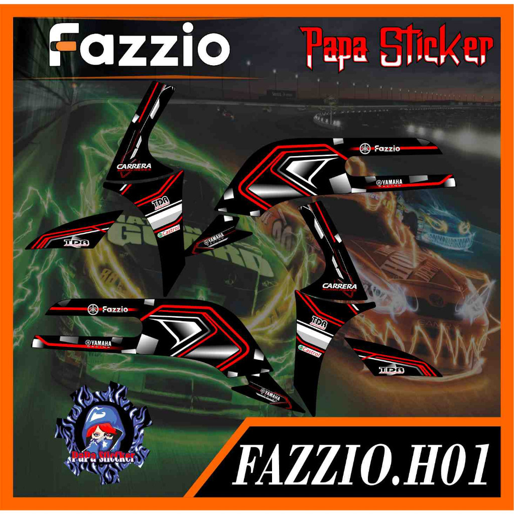 Fazzio Striping - สติกเกอร์ลอกลาย หลากหลายรายการ YAMAHA FAZZIO H01