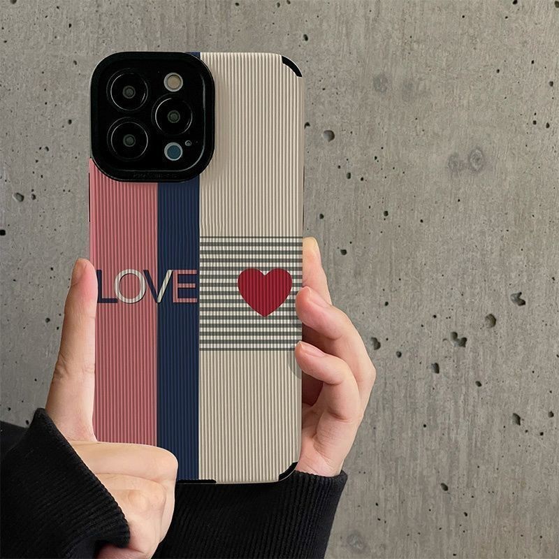 Stitching English Love สําหรับ Iphone12promax Apple 15/16proMax เคสโทรศัพท์ 13/14pro รวมทุกอย่าง 11/12Promax Soft Xs