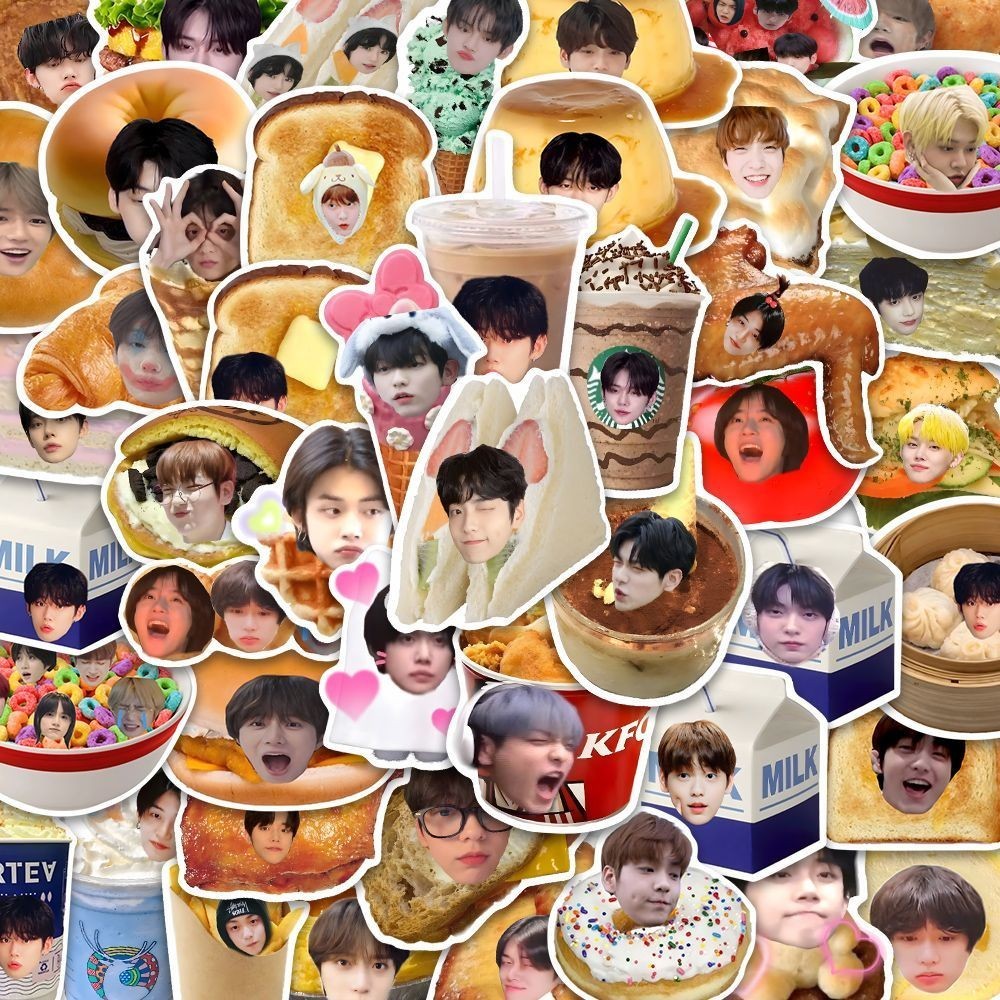 [50 แผ่น] TXT Food Stickers สติ๊กเกอร์อาหาร Sancui มูลค่าสูง Choi Junran Choi Choi Choi Soo Bin Stic