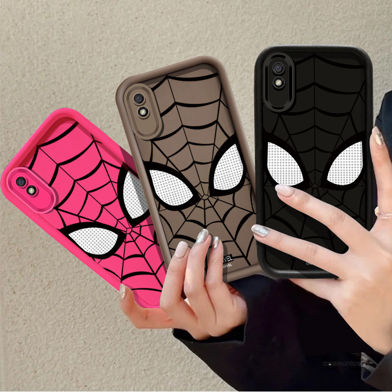 แฟชั่น spider Eyes สําหรับ Redmi A1 A2/Redmi 9 9A 9i 9C 9T 10A คู่การ์ตูน TPU MARVEL เคสโทรศัพท์นุ่ม