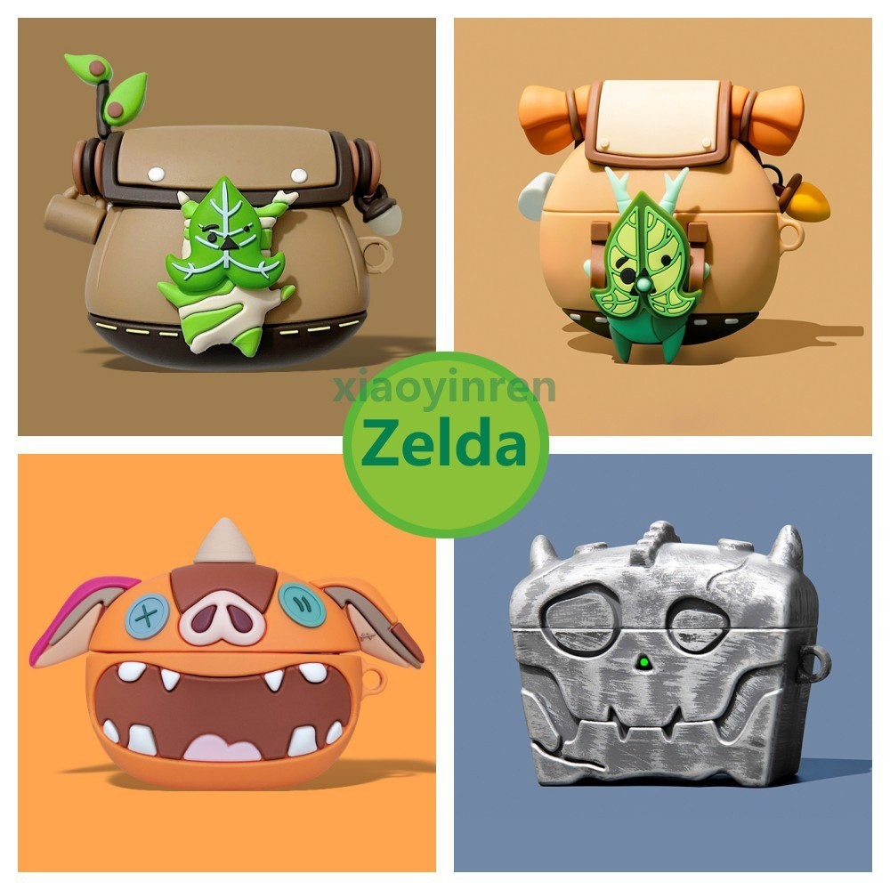 เคสหูฟัง ซิลิโคนนิ่ม ลายแอนิเมชั่น Zelda 3D สําหรับ airpods 1 2 3 Pro