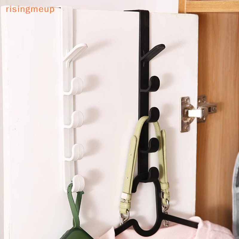 [เพิ่มขึ้น] ห้าส่วน ประตูตะขอเสื้อกระเป๋าผ้าขนหนูผมวงผู้ถือที่ไร้รอยต่อบ้านห้องนอนจัดเก็บองค์กรพลาสติกสีที่บริสุทธิ์แร็ค - รูปที่ 5