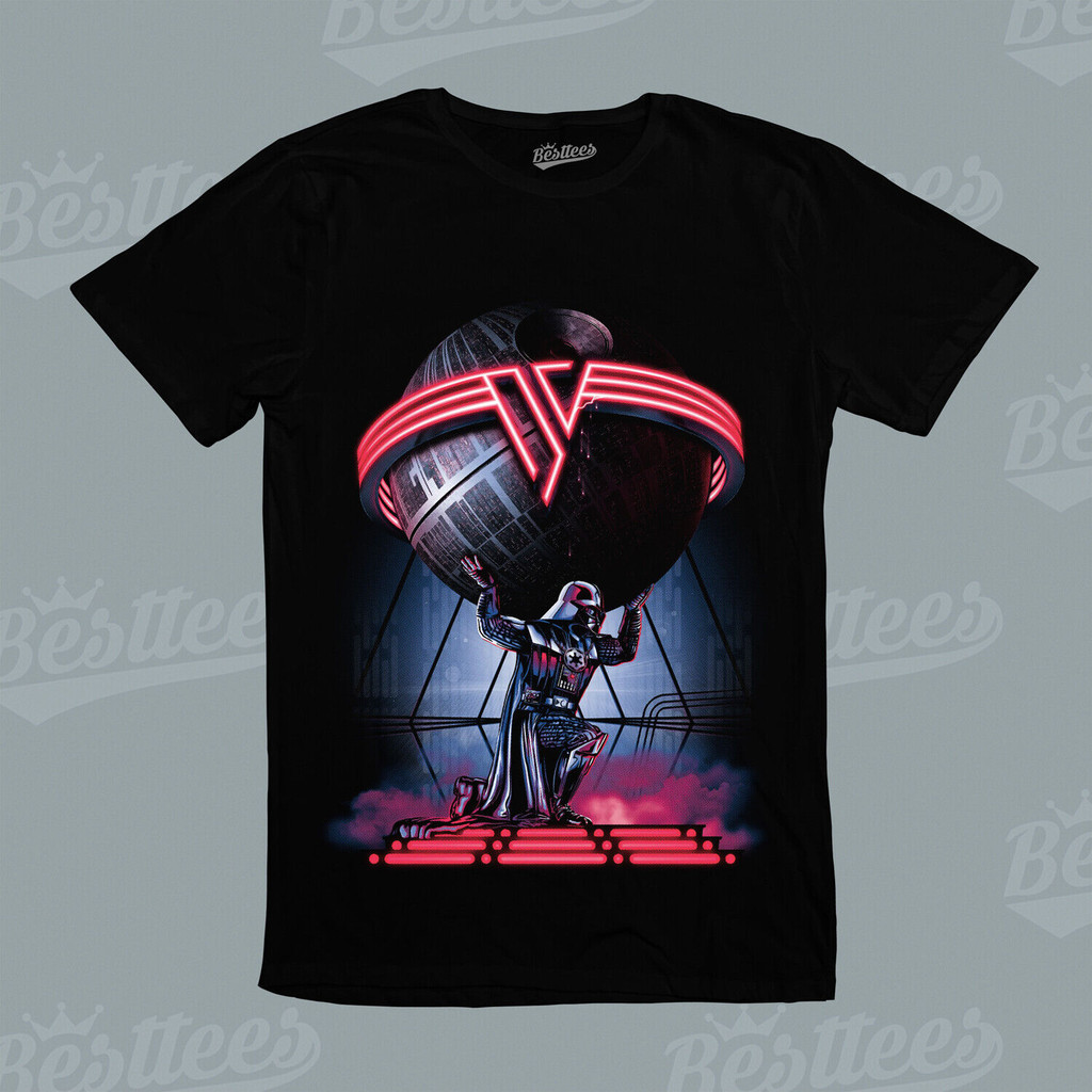 เสื้อยืด Star Wars Darth Vader แบบเพลงหนักๆ สไตล์ร็อก Eddie Van Halen