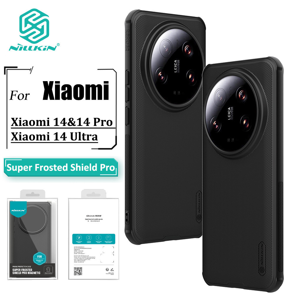 Nillkin Super Frosted Shield Pro Case สําหรับ Xiaomi 14 Ultra 14 เคสโทรศัพท์ Ultra Thin Matte TPU + PC Anti ลายนิ้วมือกันกระแทกปกหลัง