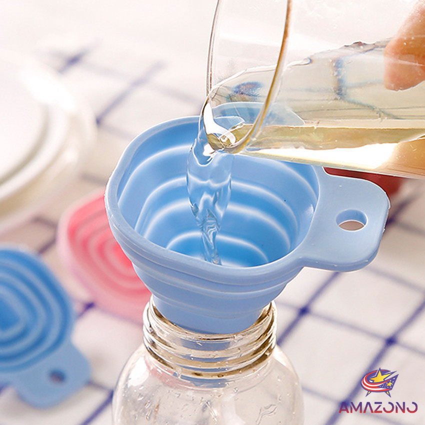 Amaz กรวยซิลิโคน พับเก็บประหยัดพื้นที่ พกพาสะดวก Silicone funnel