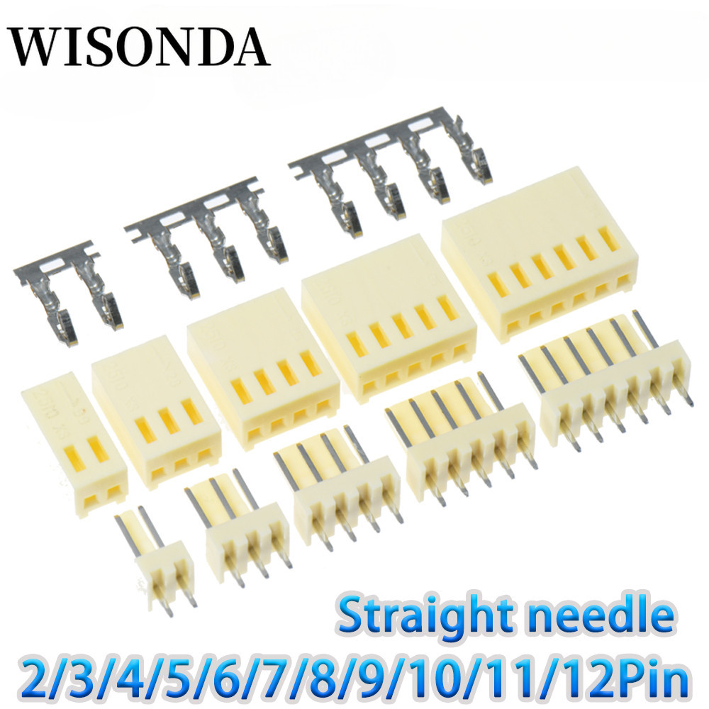 ตัวเชื่อมต่อ KF2510 2.54 มม. พร้อมเข็มตรง และขั้ว KF2510-2A 2510 2 3 4 5 6 7 8 9 10 11 12Pin 2.54 มม