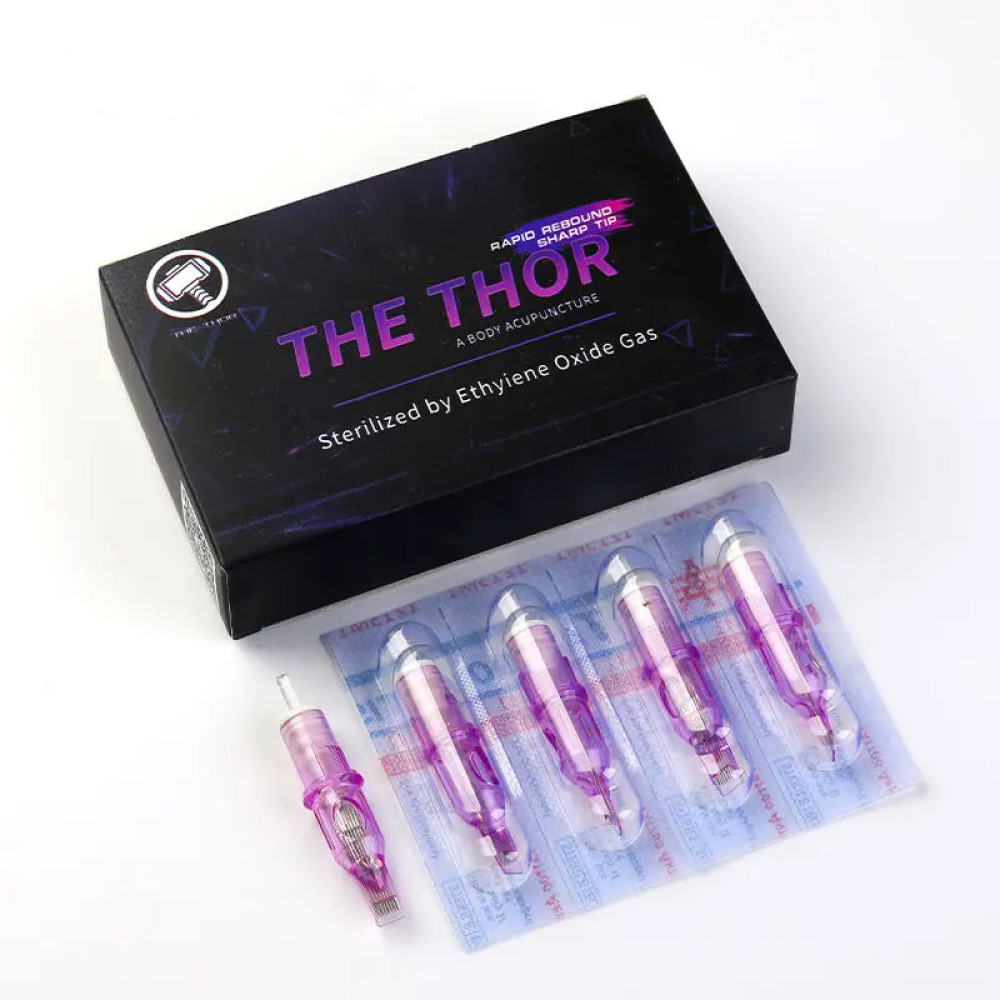 Thor 10 ชิ้น ตลับเข็มสักถาวร RL RS RM M1 คุณภาพสูง สําหรับสักตลับซิลิโคนฆ่าเชื้อ แบบใช้แล้วทิ้ง สําหรับเครื่องสัก