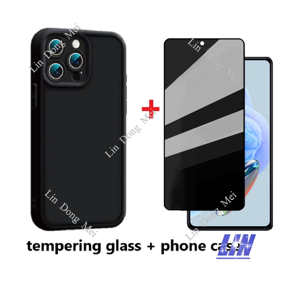 2in1 กระจกนิรภัย + เคสโทรศัพท์สําหรับ Infinix Smart 9 8 7 Tecno Spark Go 1 2025 2024 2023 2022 20 20