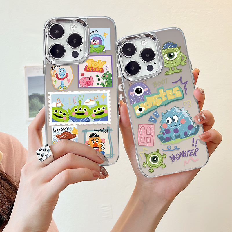 น่ารัก Toy Story Buzz Lightyear Monster ฝาครอบเลนส์โลหะสำหรับ IPhone 11 13 15 12 14 Pro Max XR 7Plus 8Plus 7 8 X XS Max - รูปที่ 4