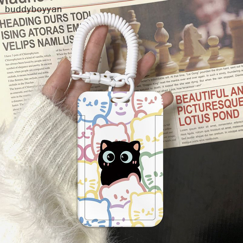 Bbth ที่ใส่บัตร โฟโต้การ์ด ลายแมวน่ารัก แบบพกพา สําหรับนักเรียน 1 ชิ้น