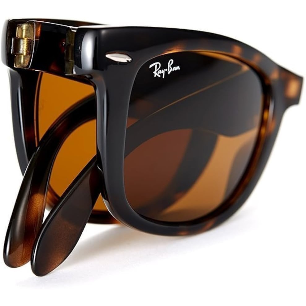 แว่นกันแดด Wayfarer แบบพับได้ Ray-Ban แสง Havana RB4105 710 50