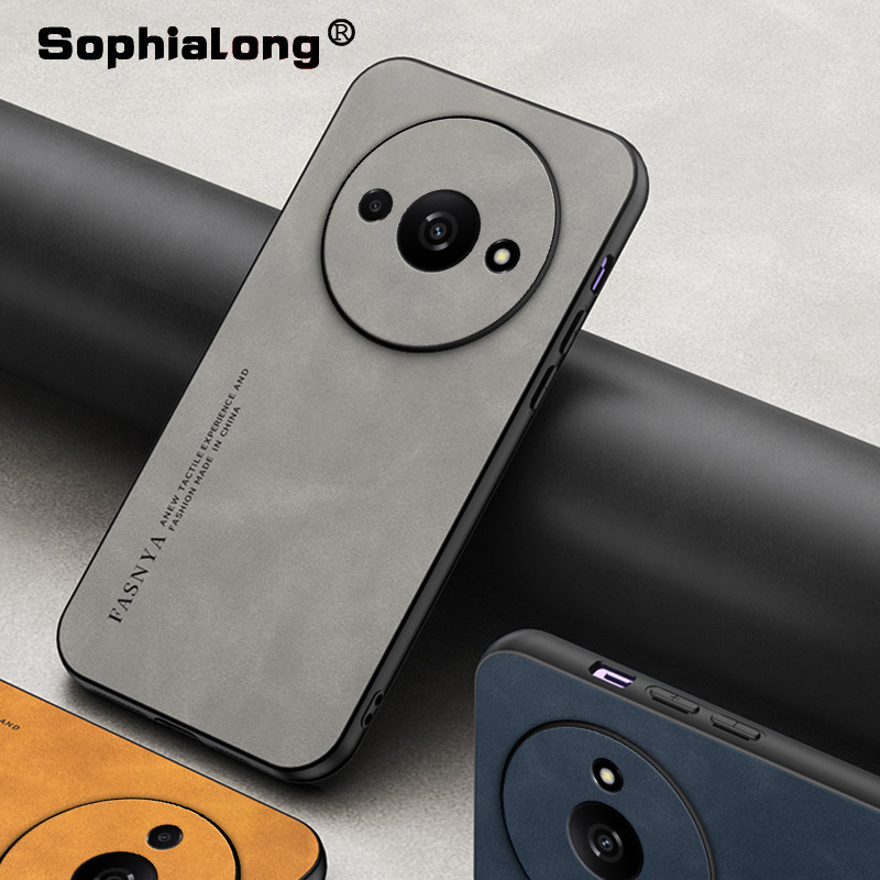 เคส Xiaomi Redmi A3 2024 A3X POCO C61 คุณภาพสูง Hard Matte หนัง PC ฝาหลังกันกระแทก