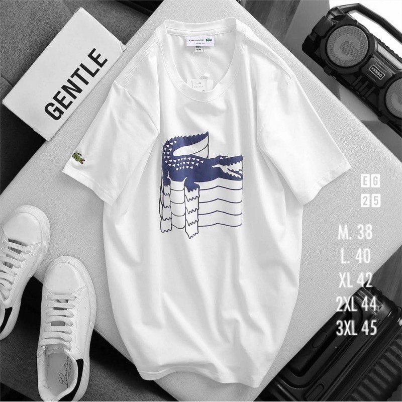 ใหม่ S-5XL ราคาต่ำสุด!!เสื้อยืดคอกลมแขนสั้น ลาครอส 50S-3XL