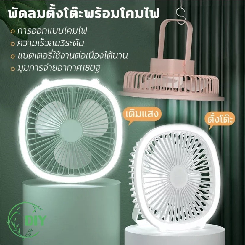 พัดลมพกพาหมุนได้ 180°, ชาร์จใหม่ได้, พัดลมไร้สาย, แขวน & แนวตั้ง, ลมคลาส 3, พัดลมโคมไฟ USB, พัดลมแคมปิ้ง FAN-LED