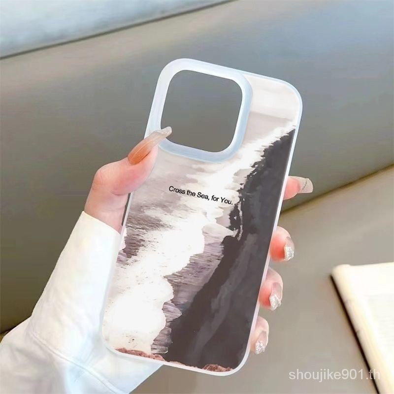 ภาษาอังกฤษ Sea View เหมาะสําหรับ Apple iPhone11 14ProMax 7Plus 8Plus 12ProMax XSMax X XS 13ProMax เคสโทรศัพท ์ M3BD