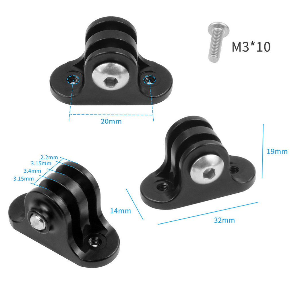 FEICHAO สําหรับ GoPro Hero 13 12 สําหรับ Insta360 X3 Action กล้อง Mini ขาตั้งกล้อง Mount จักรยาน Connector ผู้ถือฐานอะแดปเตอร์