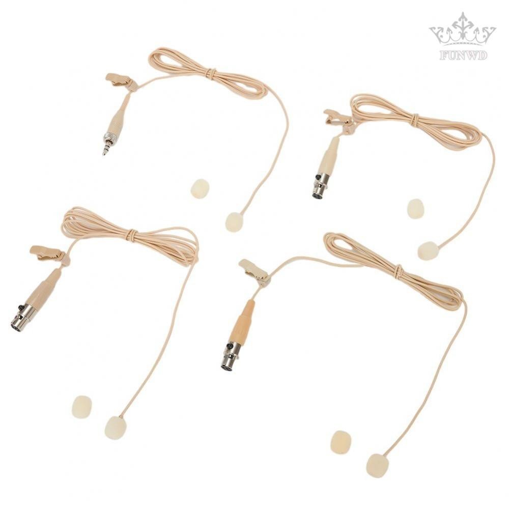 -New In April-Microphone 2*Microphone Cover 3-Pin Beige Cardioid Lavalier Shure Wireless[Overseas Products]