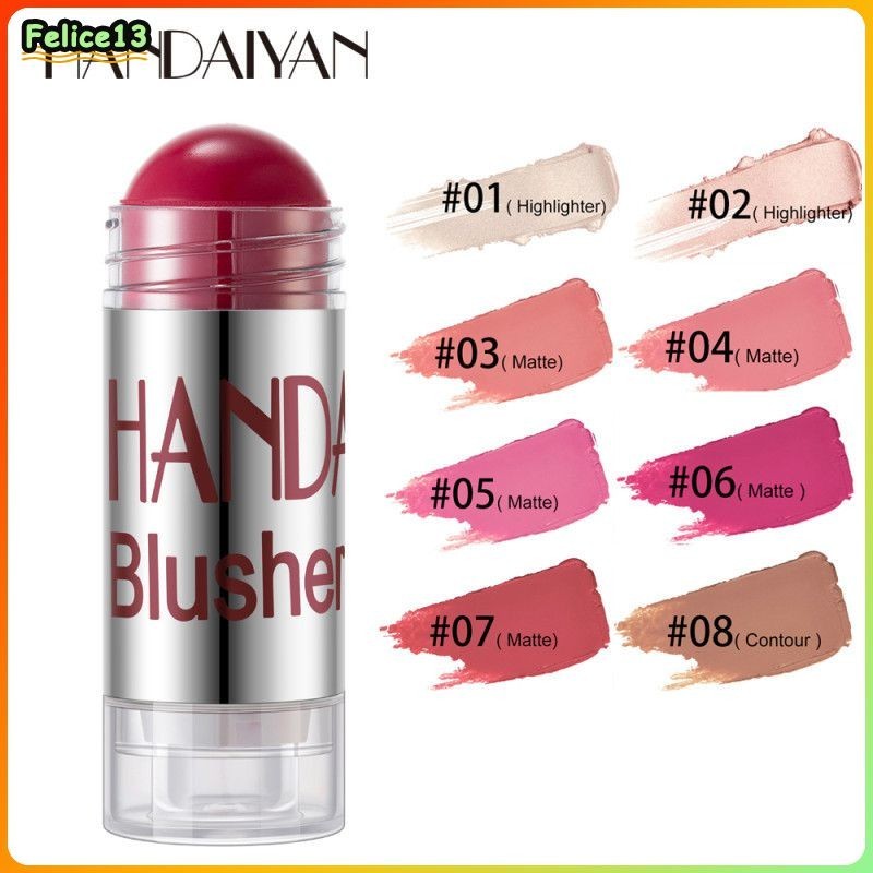 Handaiyan Face Makeup Highlighter Bronzer Contour Cream Cheek Blusher Shimmer Blush Stick -FE