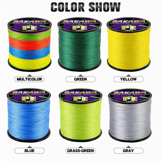 Bakawa สายตกปลา 8 Strands 300M 500M 1000M 100 % PE Multifilament Smooth Sea น ้ ําเค ็ มสาน Fly ปลาคาร ์ พสายไฟตกปลา Braided Line ตกปลา Lure Line