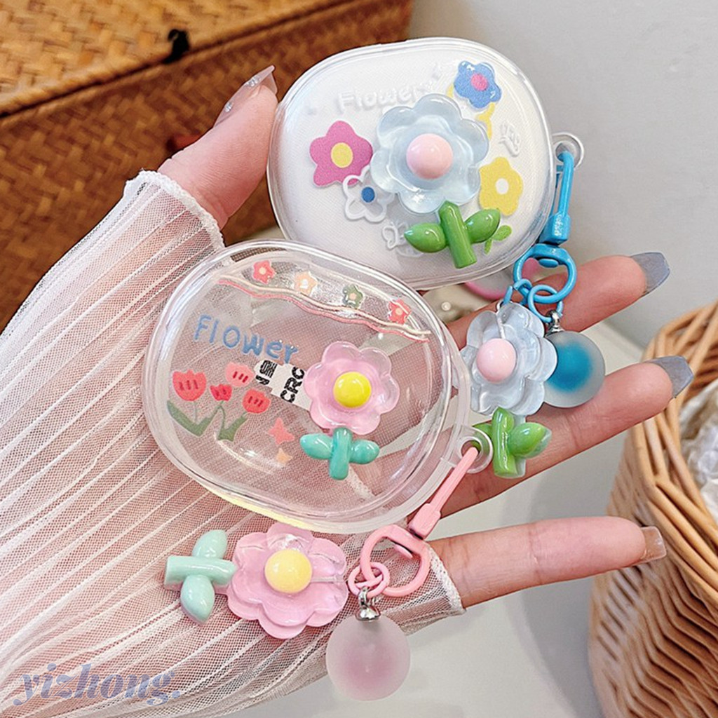 Xiaomi Air 3 SE/RedMi Buds 4 Lite หูฟัง Cinnamoroll Pachacco สุนัขลูกสุนัขชีส 3D ดอกไม ้ Anti-lost จี ้ Soft TPU หูฟังไร ้ สายฝาครอบชุดหูฟังเปลือกป ้ องกัน