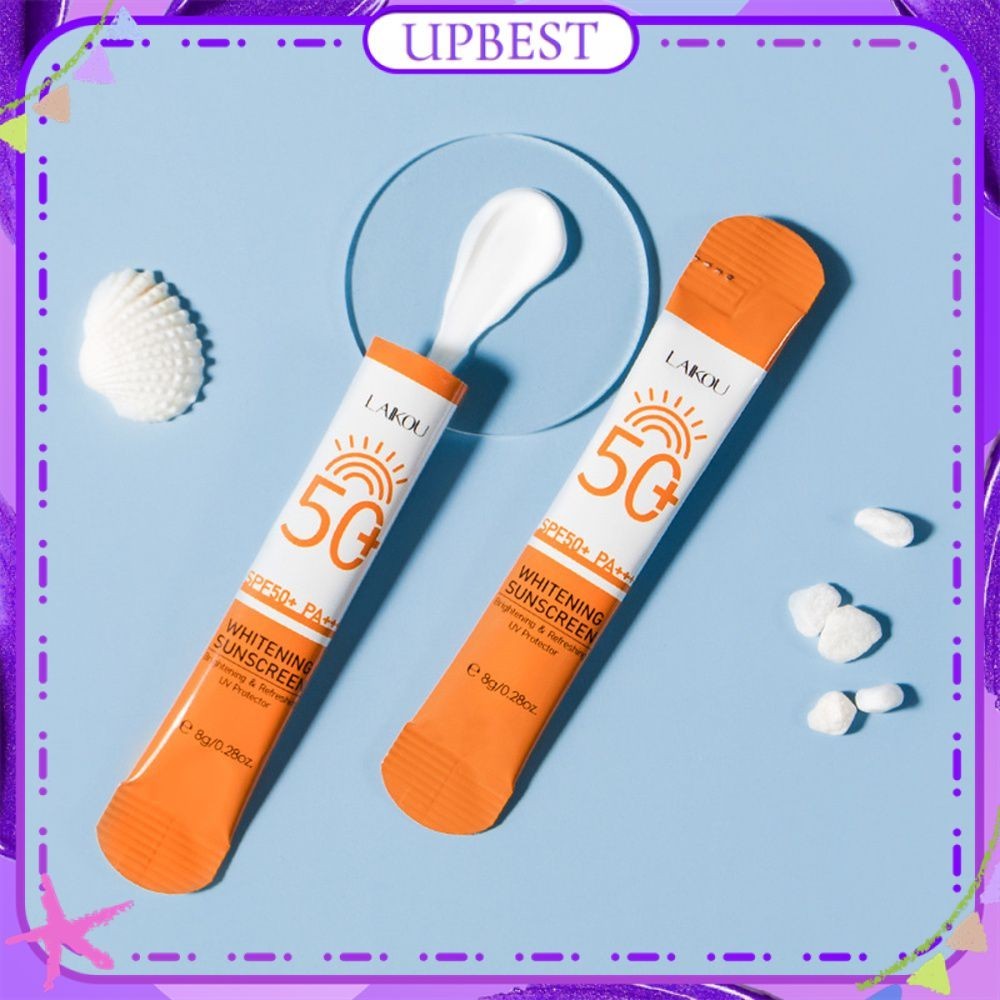 ♕ Laikou Spf50+ Pa+++ ครีมกันแดดไวท์เทนนิ่ง ป้องกันรังสี UV Isolation Moisturizing กันแดดสดชื่น ฤดูร้อน Long Lasting Face Care 8g UPBEST